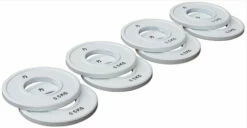 Hantelscheiben-Set, Stahl, Weiss - 8 X 0.5KG