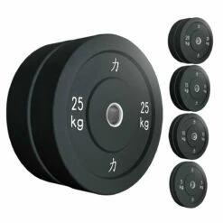 150KG Set - Riot Bumper Plates, Schwarz