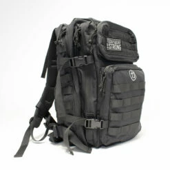 Trainingsrucksack, Schwarz & Patches
