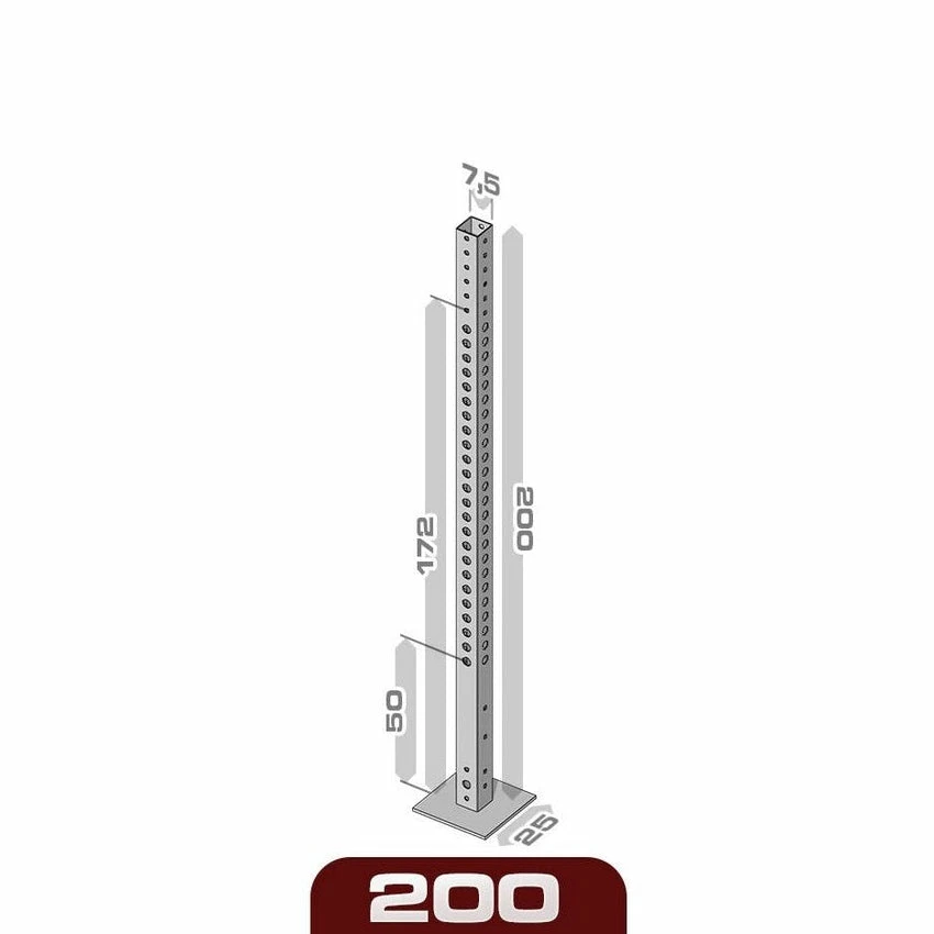 2 Meter Hoher Rig-Pfeiler, 75MM X 75MM - 3MM Dick – Bild 2